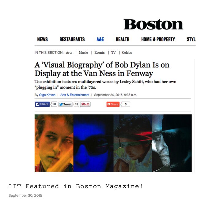 Boston Magazine article about Lesley Schiff's Bob Dylan project