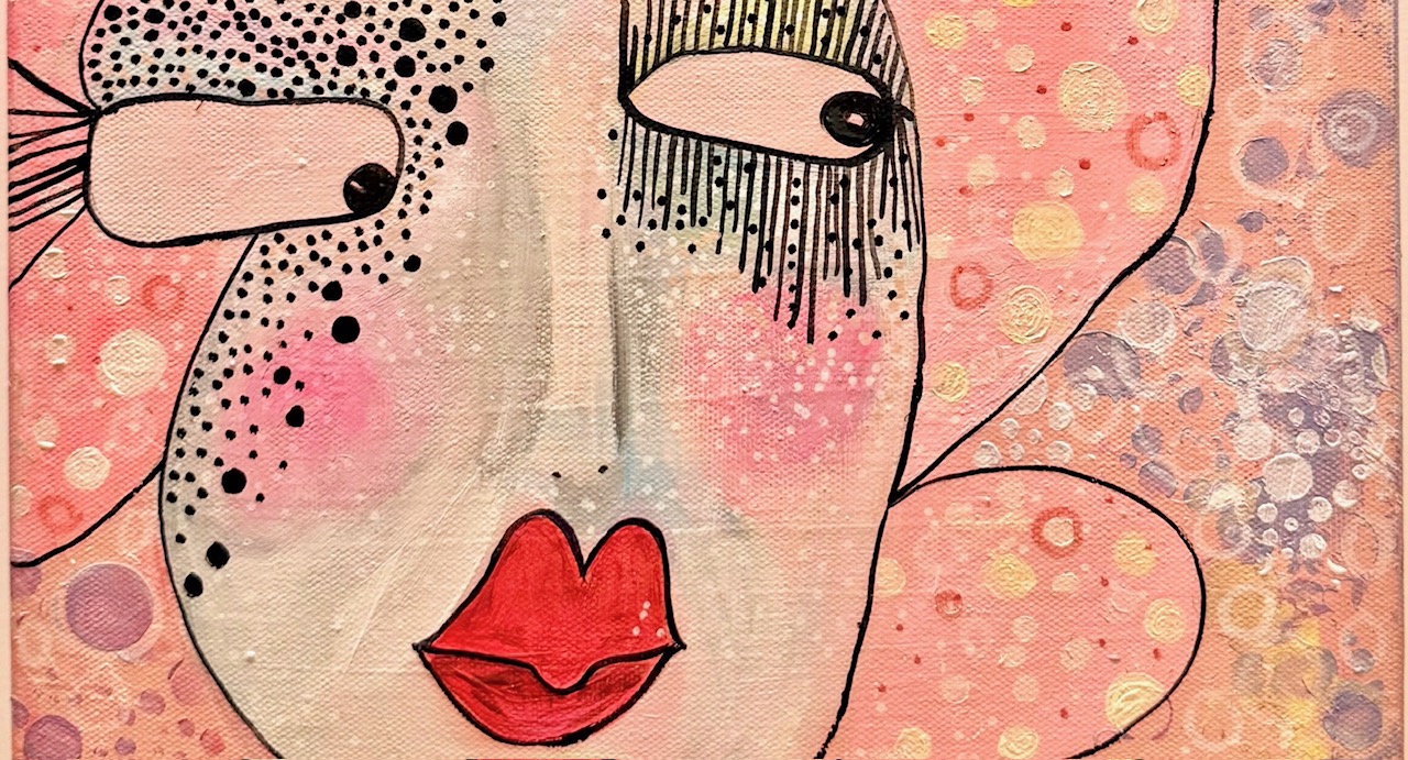 Pink portrait artwork by illuloulou